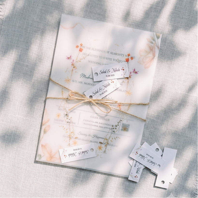 Model 12 invitation model by Vaha Prints