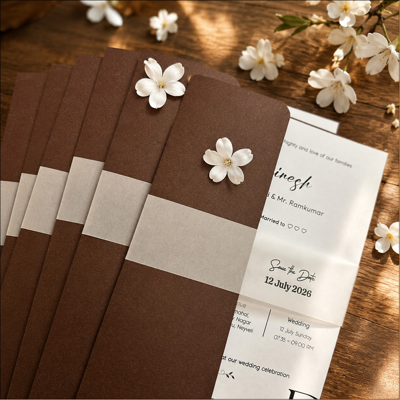 Model 17 invitation model by Vaha Prints