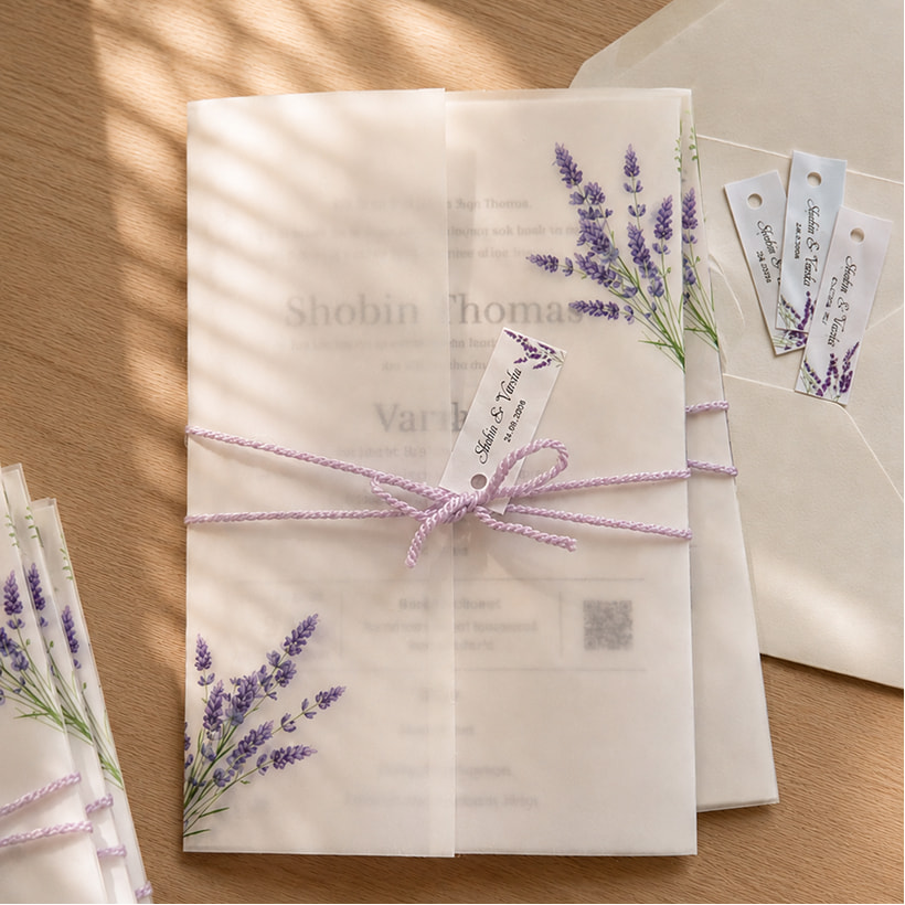 Model 5 invitation model by Vaha Prints