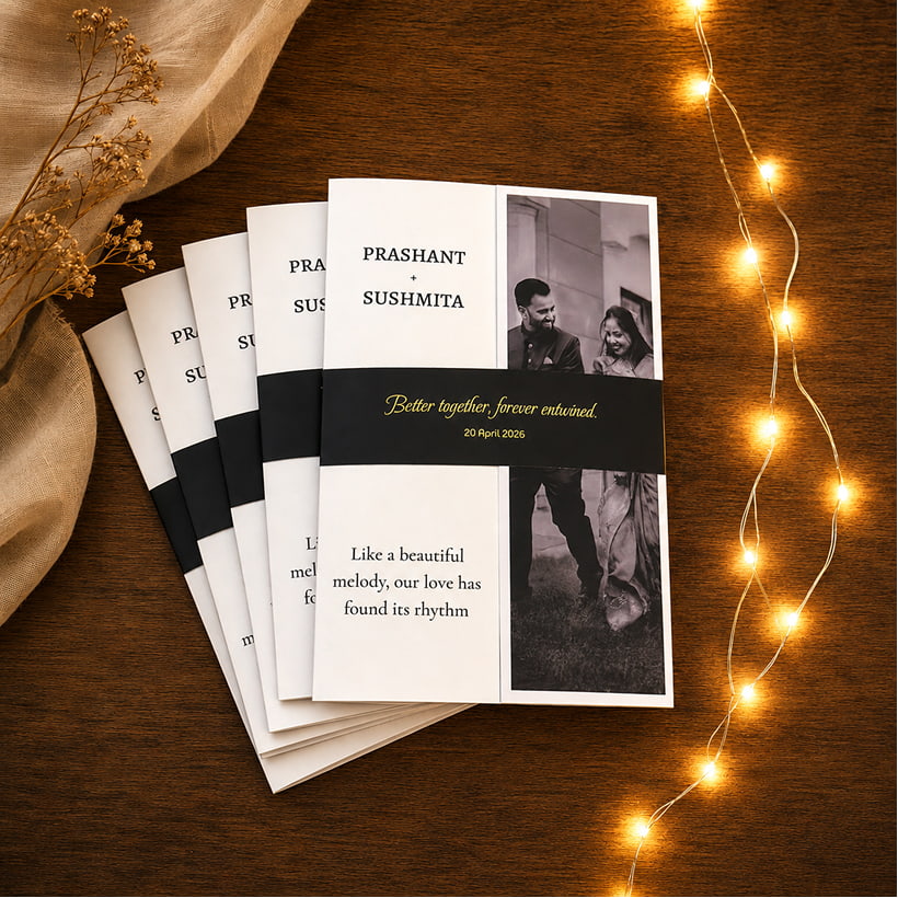 Model 7 invitation model by Vaha Prints